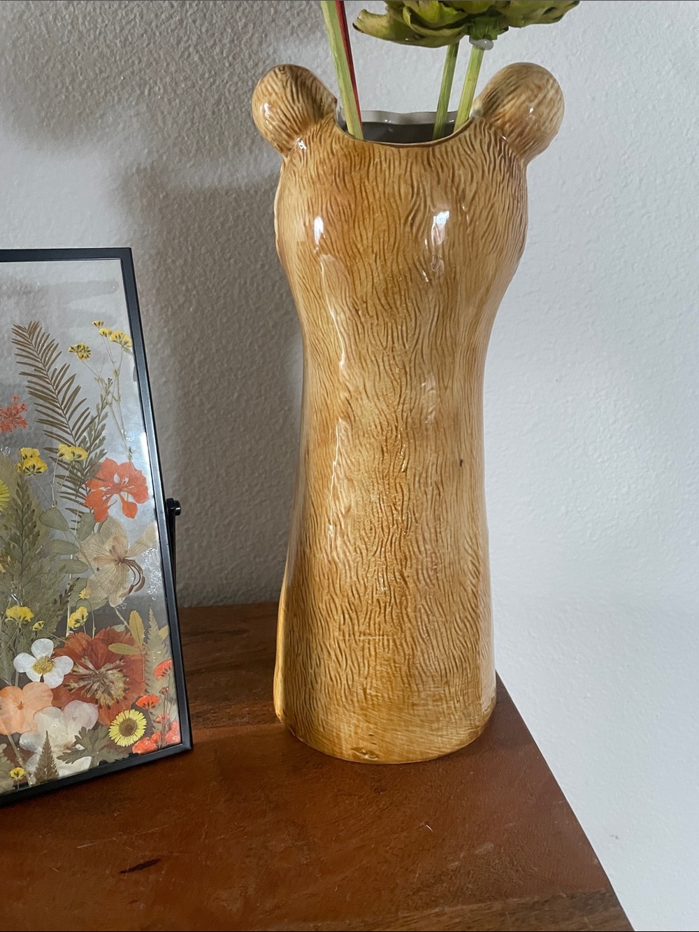 Brown Bear head / bust figurine shaped ceramic vase. - Picture 3 of 8